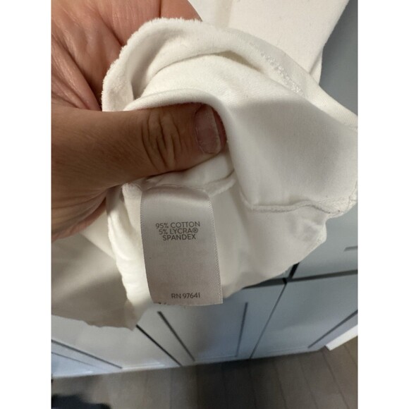 J.Jill Tank Top Camisole Medium Sleeveless V Neck Reversible‎ White Substantial - Picture 5 of 8